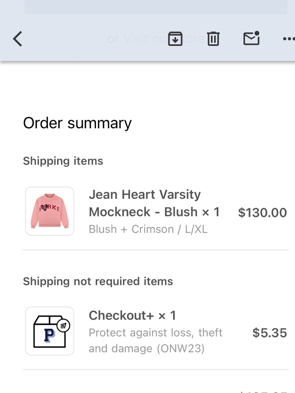 PARKE Jean Heart Varsity Mockneck Sweater - Blush